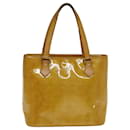 LOUIS VUITTON Monogram Vernis Houston Hand Bag Beige M91004 LV Auth 81721 - Louis Vuitton