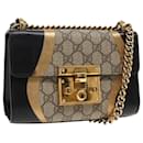 GUCCI Padlock GG Supreme Schultertasche aus PVC Beige 432182 Auth ar12095 - Gucci