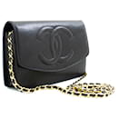 Sac à bandoulière CHANEL Caviar Wallet On Chain WOC noir - Chanel