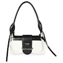 Prada Black White City Calfskin Sidonie Shoulder Bag