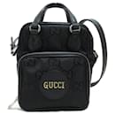 Sac à épaule en nylon noir Gucci