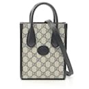 Bolsa tote Gucci bege e marinho