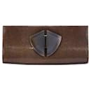 Giorgio Armani Brown Leather Clutch - 2000s