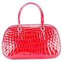 Prada Red Crocodile Leather Bag - 2000s