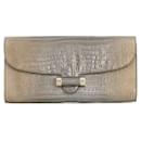 Yves Saint Laurent Silver and Gold Lizard Clutch