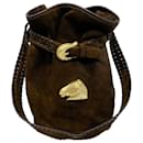 Kieselstein-Cord Brown Suede Bucket Bag with Horse - Autre Marque