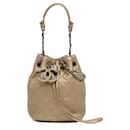 Gold Chanel Metallic CC Charm Bucket Bag