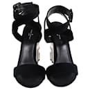 Louis Vuitton Black Ankle Wrap Sandals