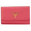 Pink Prada Saffiano Key Holder