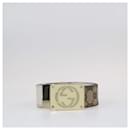 Gucci White/Beige GG Enamel Interlocking G Belt