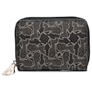 Black Celine Horse Carriage Zip Around Small Wallet - Céline