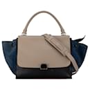 Schwarze große Tricolor Trapeze-Handtasche von Celine - Céline