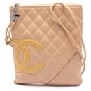 Tan Chanel Cambon Ligne Flat Crossbody