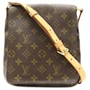 Borsa a spalla Musette Salsa in monogramma marrone Louis Vuitton con tracolla corta