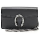 Sac à bandoulière en cuir Gucci Super Mini Dionysus noir