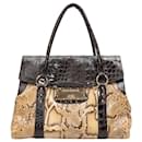 Sac à main Python Beige et Marron Dolce & Gabbana