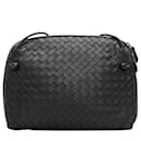 Navy Bottega Veneta Intrecciatio Crossbody Bag