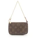 Brown Louis Vuitton Monogram Mini Pochette Accessoires Handbag