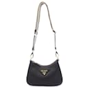 Black Prada Leather Crossbody Bag