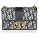 Christian Dior Navy Oblique Jacquard 30 Montaigne Chain Bag