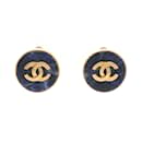 Boucles d'oreilles clips en plaqué or Chanel Coco Mark