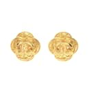 Chanel Coco Mark Gold Plated Clip Earrings