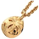 Chanel Coco Mark Gold Plated Necklace