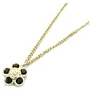 Chanel Black and Gold Flower Necklace