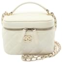 Chanel Matelasse Handbag in White Caviar Leather