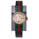 Rot-Grün Gestreifte Plexi-Web-Uhr 143.5 Skelettzifferblatt - Gucci