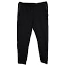 Fendi Logo Drawstring Track Pants in Black Cotton