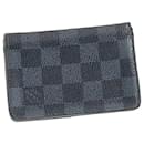 Organisateur de poche Damier Louis Vuitton en toile enduite noire