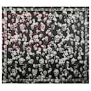 Classic Blossom Scarf - Alexander McQueen - Silk - Black/Pink - Alexander Mcqueen