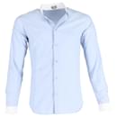 Dior Button Down L:ong-Sleeved Shirt in Light Blue Cotton