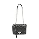 Bolso de hombro de cuero negro Jimmy Choo