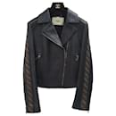 Veste en cuir Fendi pour motard Taille S