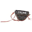 Bolso cruzado Celine Triomphe Triangle en lona marrón - Céline