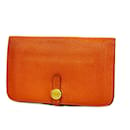 Hermes Long Wallet Dogon GM in Orange Togo Leather - Hermès