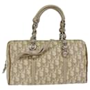 Borsa a mano con catena romantica Trotter Christian Dior beige Auth 82277