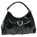 GUCCI Abbey Hand Bag Enamel Black 189833 Auth am6439 - Gucci