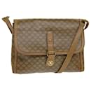 CELINE Macadam Canvas Shoulder Bag PVC Leather Beige Auth 80819 - Céline