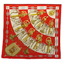 HERMES Carre 90 Scarf Silk Red Auth bs14587 - Hermès