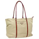 PRADA Sac Tote Nylon Beige Auth ar12047 - Prada