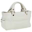 CELINE Boogie bag Hand Bag Leather White Auth yk13610 - Céline