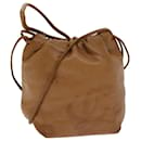 Borsa a spalla LOEWE Anagram in pelle marrone Auth yk13618 - Loewe