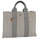 HERMES New Fourre Tout PM Hand Bag Canvas Gray Auth 81977 - Hermès