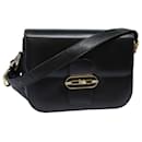 CELINE Shoulder Bag Leather Navy Auth bs15793 - Céline