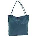 Sac Tote Prada en nylon bleu Auth yk13430