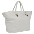 Bolso tote de lona blanca Auth 81965 de BURBERRY - Burberry