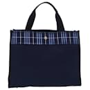 Borsa tote in nylon blu navy Auth 81665 - Burberry